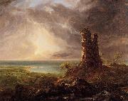 Romantic Landscape with Ruined Tower Thomas